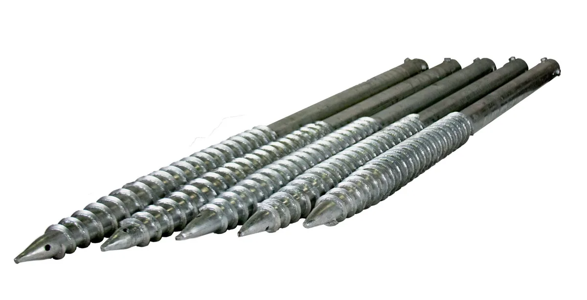 Heavy duty ground screw anchors with spiral thread design - USA made earth screws